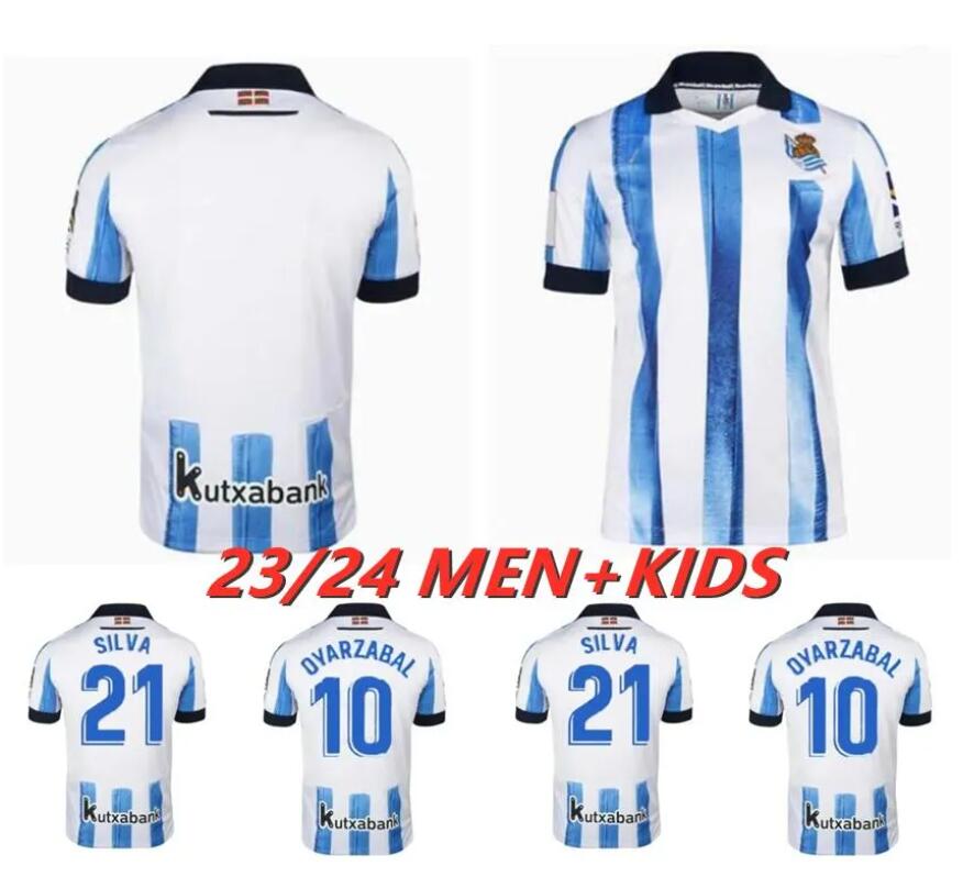 

23 24 Real Sociedad soccer jerseys SORLOTH OYARZABAL SILVA Football Shirt 2023 2024 ILLARRA MERINO CARLOS FDEZ TAKE KUBO BARRENE BRAIS MENDEZ Men kids uniform 16/2XL
