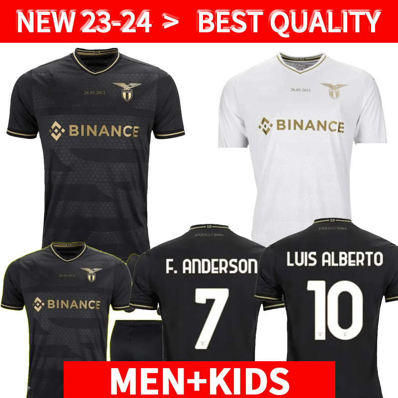 

2023 Lazio Immobile soccer Jerseys maglie 22 23 IMMOBILE LUIS BASTOS SERGEJ BADELJ LUCAS J.CORREA ZACCAGNI MARUSIC men kids kit football shirt 10th Anniversary, White