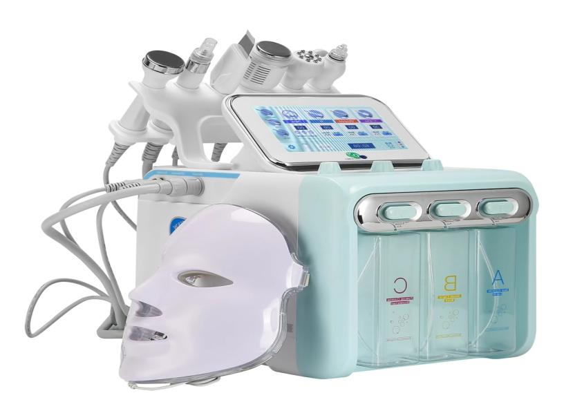 

7 in 1 H2O2 Small Bubble Microdermabrasion Hydro Dermabrasion RF skin rejuvenaiton Biolifting wrinkle removal Spa Equipment4929465