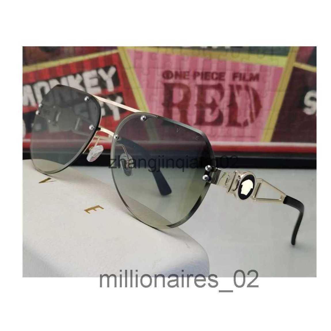 

Designer Versage Sunglasses Cycle Luxurys Fashion Sports Polarize Square Sunglass For Mens Womans Vintage Baseball New Driving Beach Metal Black Pink Sun Glasses