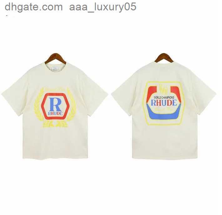 

Summer Mens T-Shirts Womens rhudeS Designers For Men tops Letter polos Embroidery tshirts Clothing Short Sleeved tshirt large Tees, 21