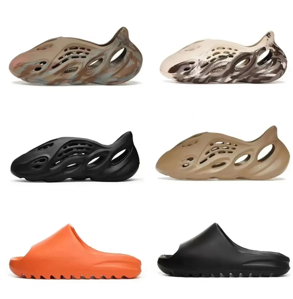 

Shoes Outdoor Designer slipper men EVA Rubber woman Triple Black Bone White Resin desert sand Pure pattern slippers slides sandals, 10