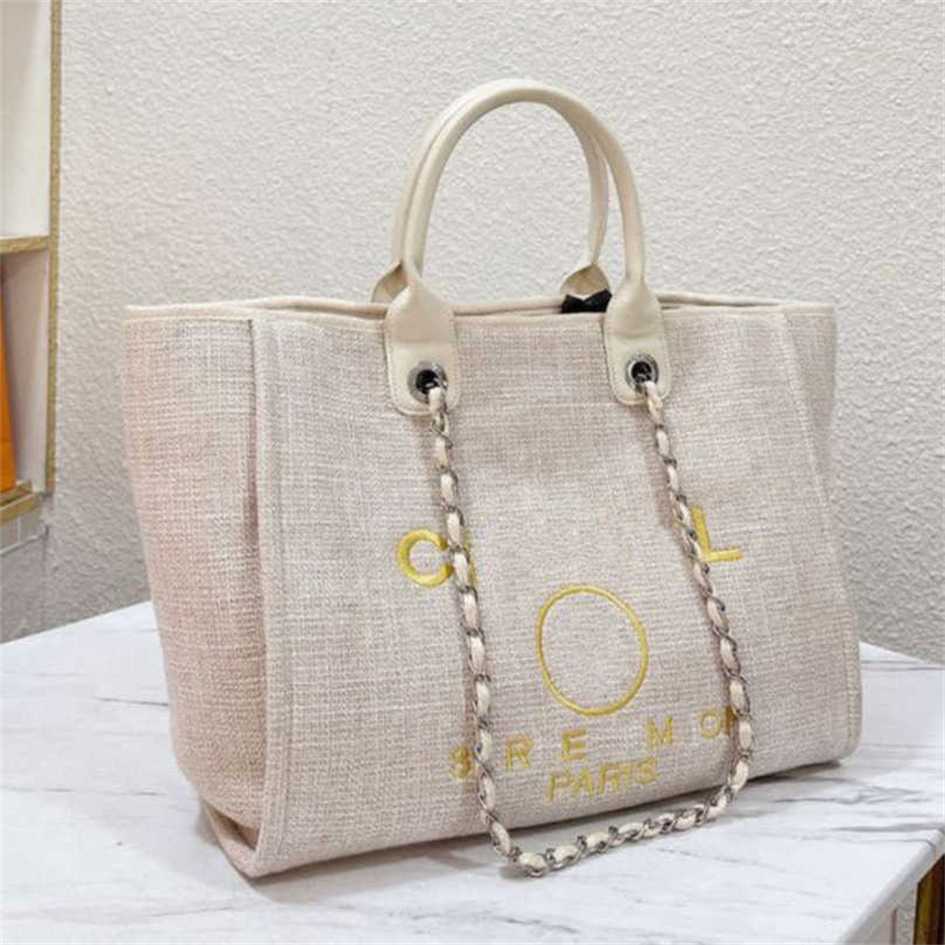 

Luxury Women's Hand Embroidered Pearl Beach Bag Big Ladies Small Backpacks Canvas Chain Backpack Evening Handbags 4SEG factory outlet 90% off