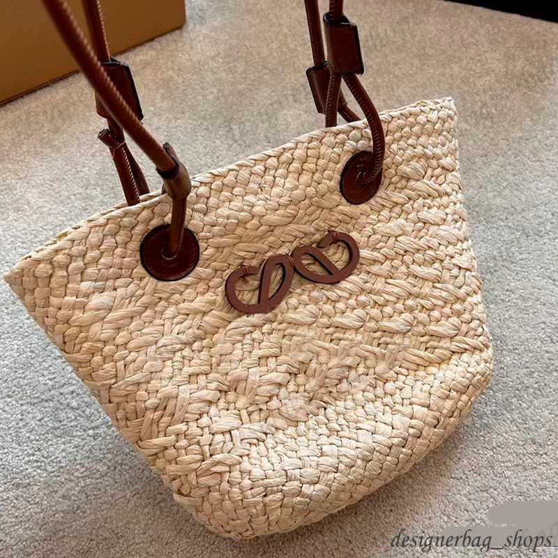 

Designer Women beach bag Tote 2023 High Quality Straw Bag Vegetable Basket Shape Tote Beach Bag Woven Bag Shopping Shoulder Bag Bucket Bag Raffia Woven23407, Orange
