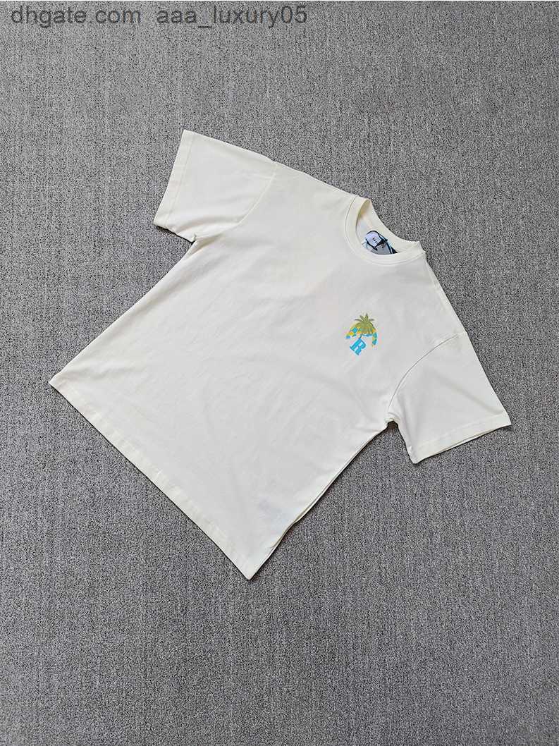 

Designer Fashion Clothing Tees TShirts High Street Rhude Summer Coconut Tree Racing American Loose Cotton Versatile Couple Men's T-shirt Tops Cotton Streetwear, Rhude coconut tree short sleeve white