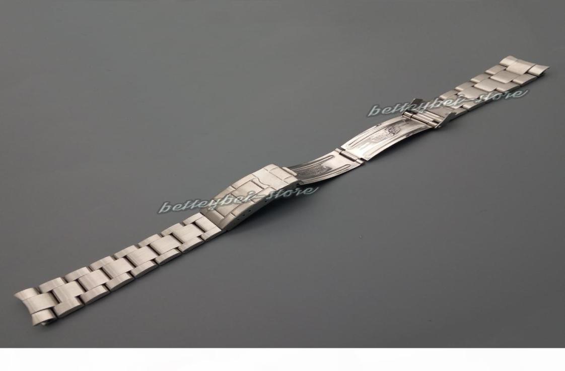 

20mm New silver brushed stainless steel Curved end watch band strap Bracelets For watch1901692