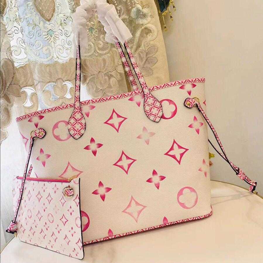 

Luxury womens designer bag the tote bags louiseits women handbags viutonits leather fashion shoulder Bags drawstring mommy purse handbags 2pcs pink high quality, 25x19x11.5cm-2