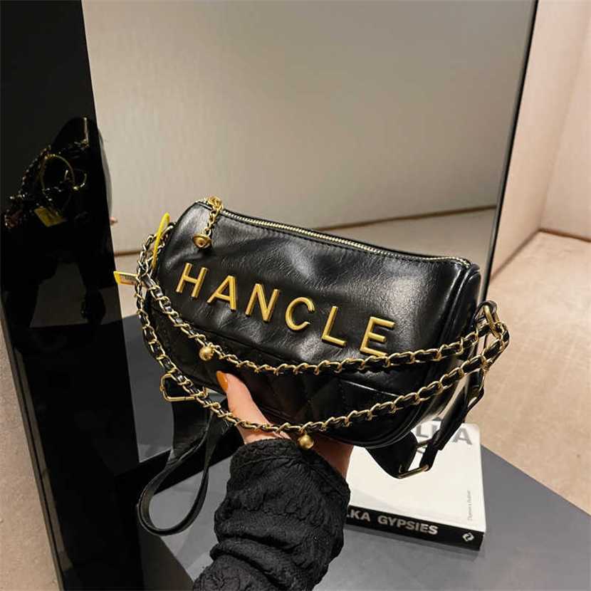 

Designer bag 2023 hand High quality metal chain shoulder for women's Autumn/Winter new Lingge crossbody versatile small square, Grey5