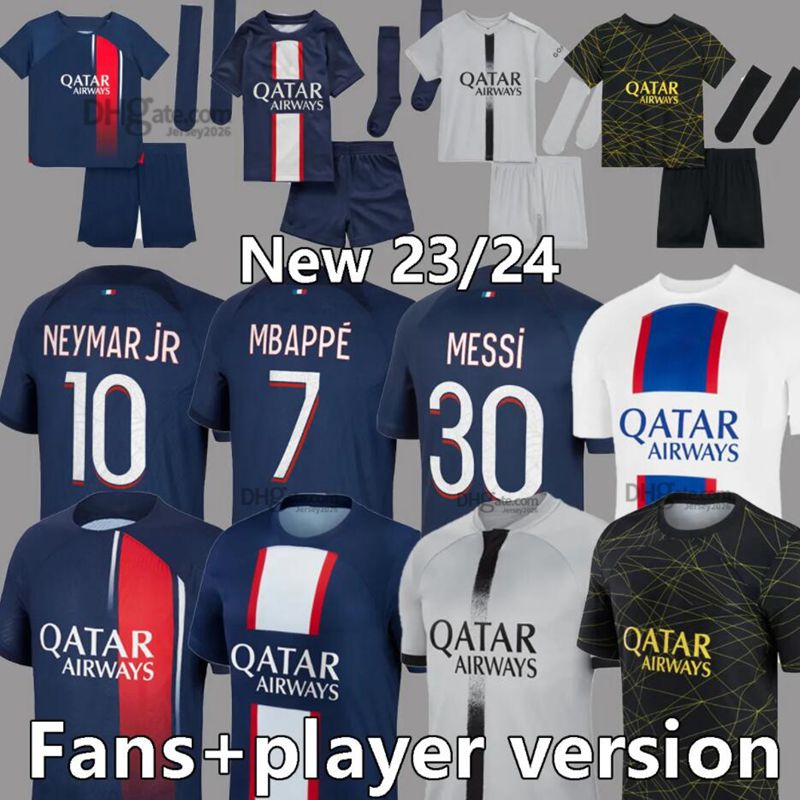 

2023 2024 MBAPPE PsGs Soccer Jerseys HAKIMI SERGIO RAMOS VERRATTI DANILO SANCHES 23 24 Maillots Football Shirt Men Kids Kit Sets Uniform Enfants Football Jerseys, Away4