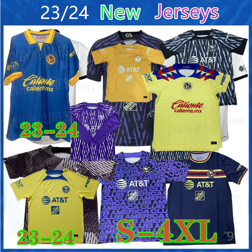 

2023 2024 Liga MX Club America Soccer Jerseys R.MARTiNEZ GIOVANI home away 23 24 America football men Size -4XL, 2324