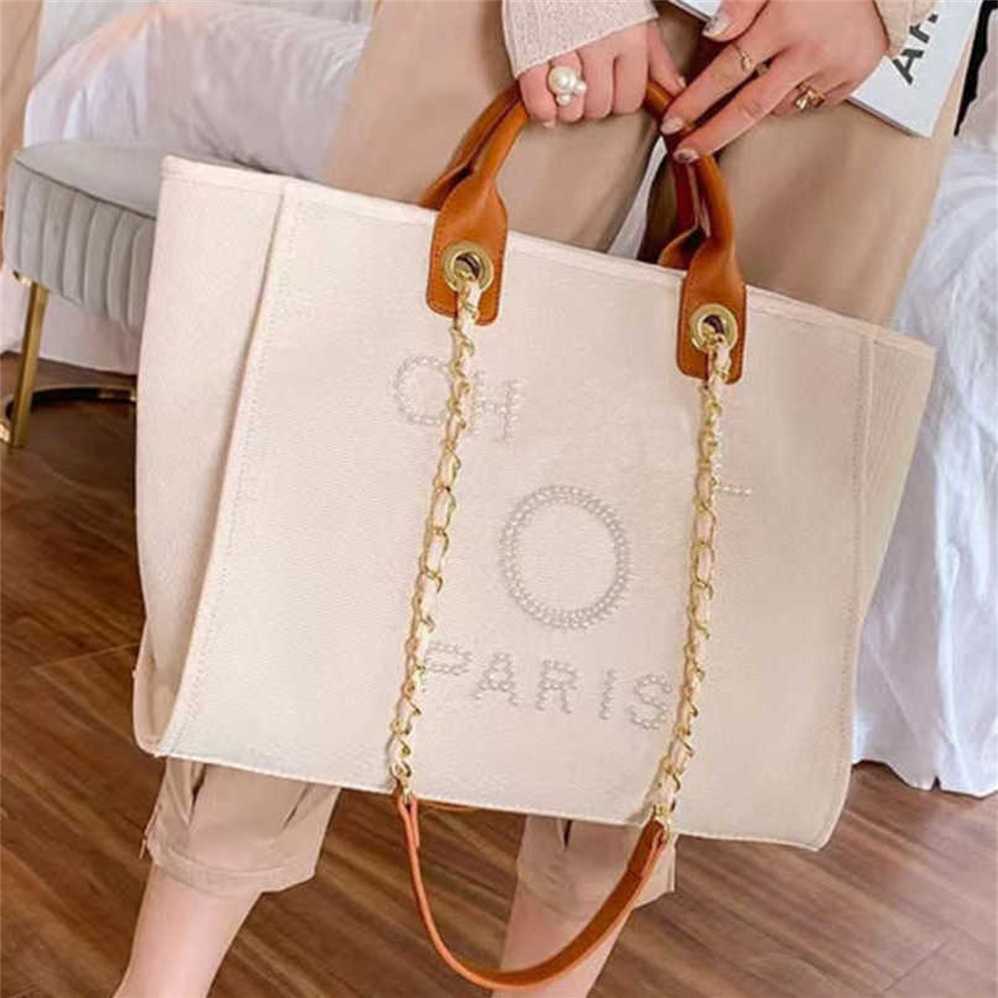 

Women's Luxury Hand Canvas Beach Bag Tote Handbags Classic Large Backpacks Capacity Small Chain Packs Big Crossbody B9D6 60% Factory Outlet Sale, Beige