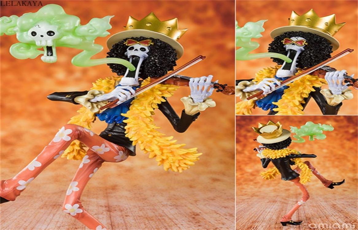 

NEW 23cm Japan Anime ONE PIECE 20th Anniversary The Straw Hat Pirates BROOK Burukku PVC Action Figure Model Brinquedos Toys T2226k8450039, Gold