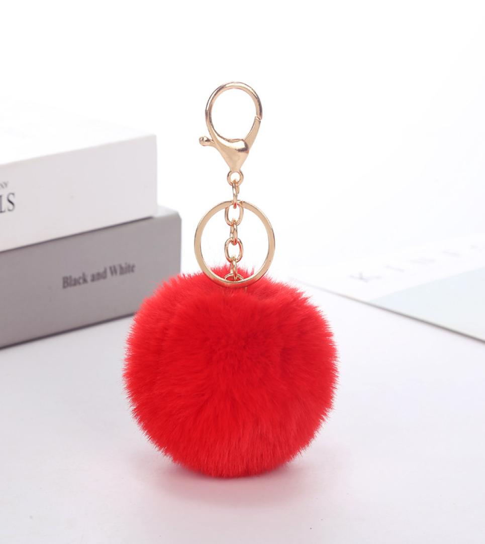 

Bear Plush Pendant Lady039s Bag Ornament Imitation rabbit hair ball keychain pendant ladies luggage pendants artificial jewelry8907970