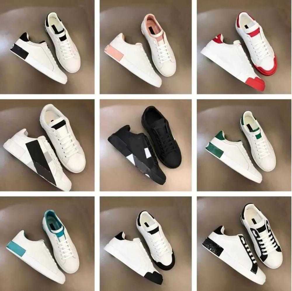

Designer Shoes Famous Brand Portofino Sneakers dolces e gabbanas dg gabana White Black Nappa Leather Calfskin Skateboard Walking Man Women Comfort high top, As