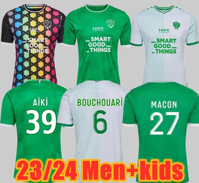 

23 24 maillots AS Saints Etienne Soccer Jerseys 2023 2024 maillot ASSE Etienne KRASSO CHAMBOST LOBRY CHARBONNIER WADJI Football shirts equipment S-4XL, Adult