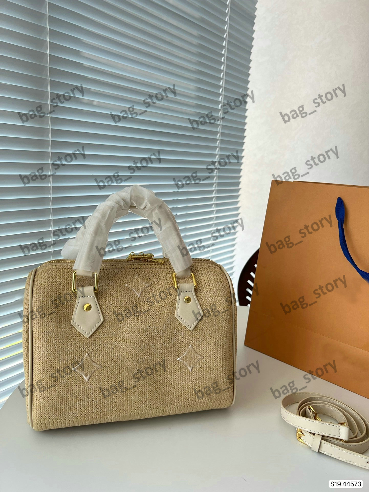 

Speedy Bandouliere 25 Boston bag Summer By The Pool Womens Designer Bag Raffia Handbag Luxurys Top Handle Bag Monograms Flower Purse Designers Crossbody