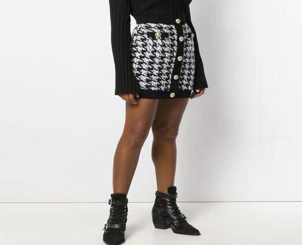 

Skirts EXCELLENT QUALITY Est 2021 Baroque Designer Skirt Women039s Lion Buttons Tweed Mini2721680, Beige