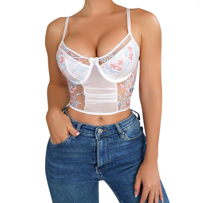 

Camisoles & Tanks Sexy Cute Lace Seamless Large Size Women' Bra Comfortable Breathable Sweet Beauty Back Vest Gathered Wrapped Chest, White