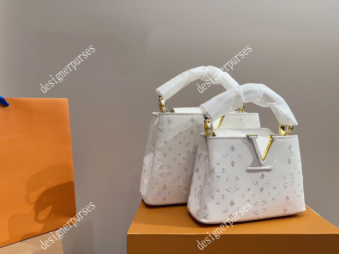 

TZ Top Handle Women bags Designer Shoulder Bags Capucines Totes embroidered Crossbody Bag cow Leather Handbags Woman Luxury Purses Fashion outdoor Satchels 27/20CM, Black