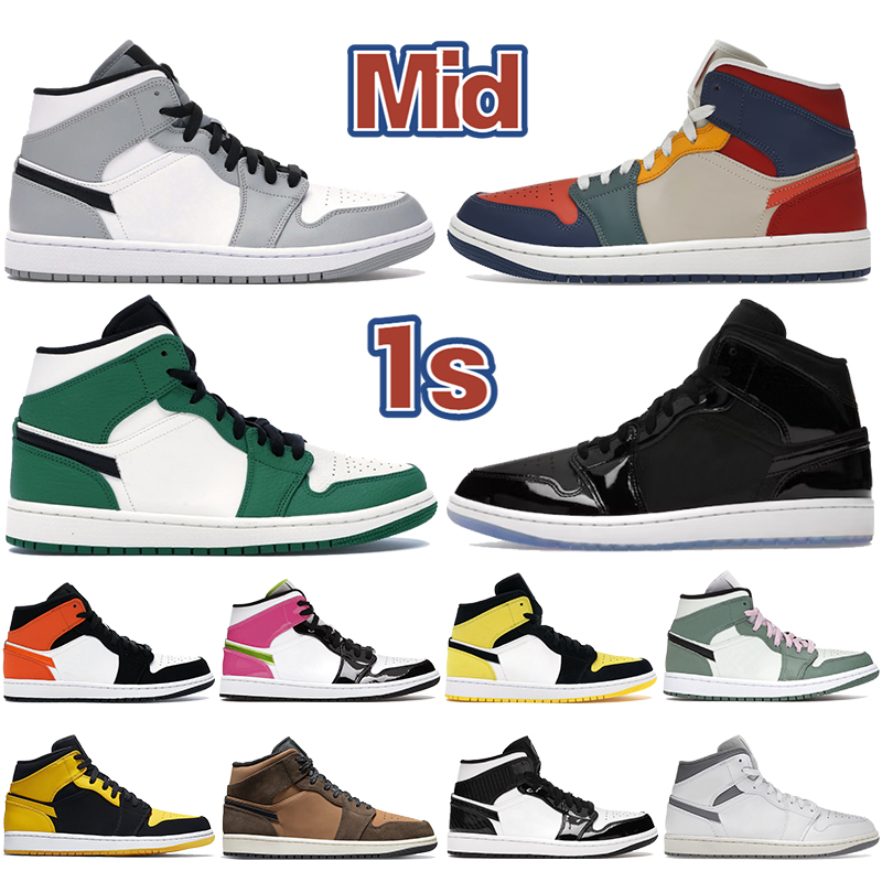 

New Mid jumpman 1 1s basketball shoes SE space jam ice true blue light smoke Neutral grey Carbon Fiber royal sesame UNC multi color mens womens sports sneakers, 36 se multi-color