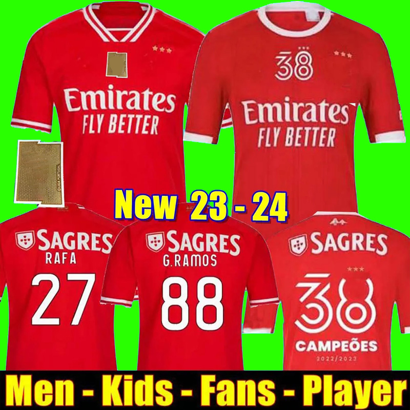 

23 24 Benfica soccer jerseys Fans Player version SEFEROVIC WALDSCHMIDT EVERTON PIZZI RAFA DARWIN G.RAMOS 2023 2024 Home Away Men kids kit Football shirt OTAMENDI 123, 23/24 kids home + socks