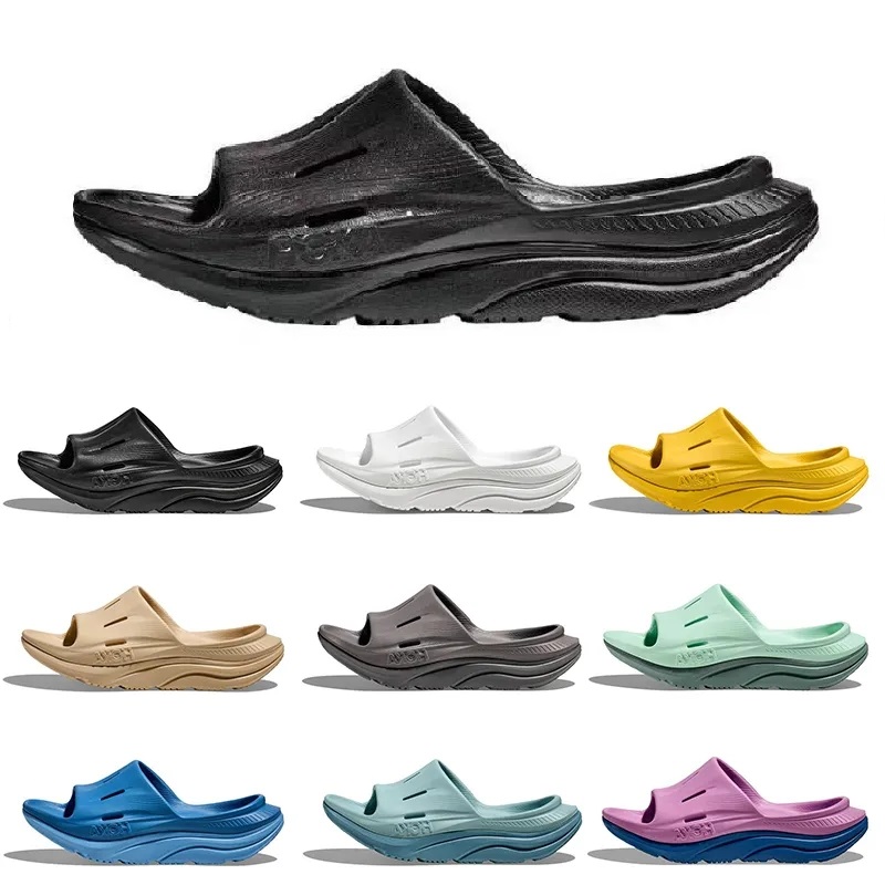 

2023 Hoka Designer Slippers For Mens Womens pantoufle One One Ora Recovery Slide 3 Triple Black White blue Sand Onyx Summer Sandal Sliders Scuffs