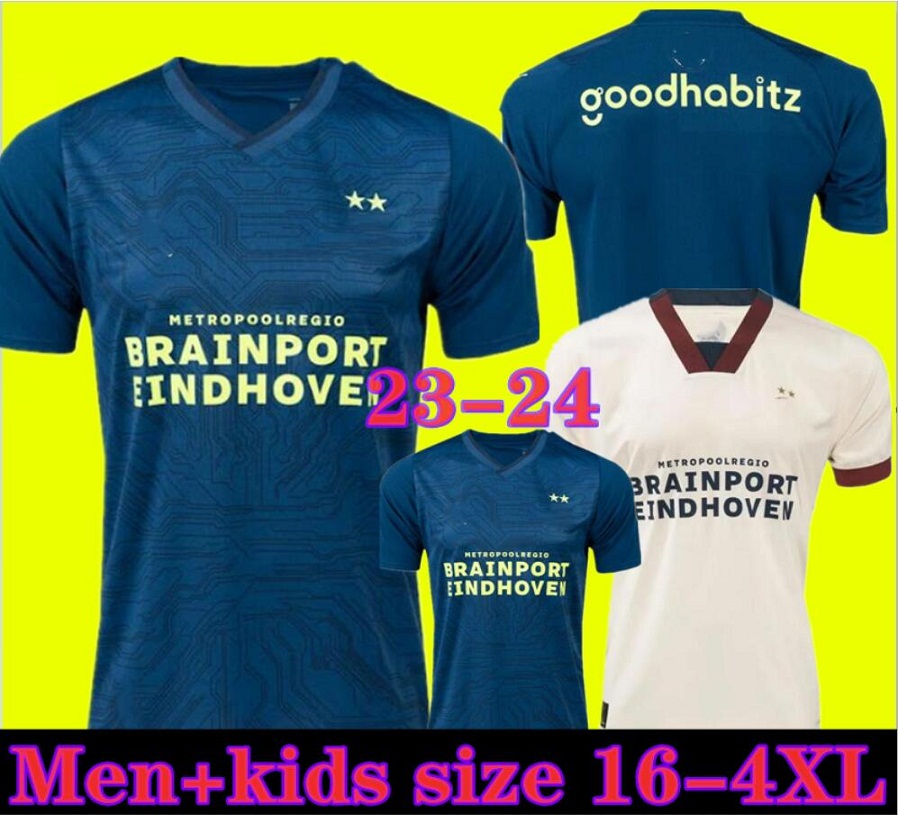 

Size 16-4XL 23 24 Eindhovens Away Soccer Jerseys 2023 2024 psvS Hazard Silva Home awa football shirts Men kids 1111111, 22-23 third