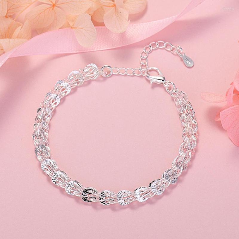 

Link Bracelets Charm Silver Plated S925 Color For Women Phoenix Tail Fashion Jewelry Couple Bracelet