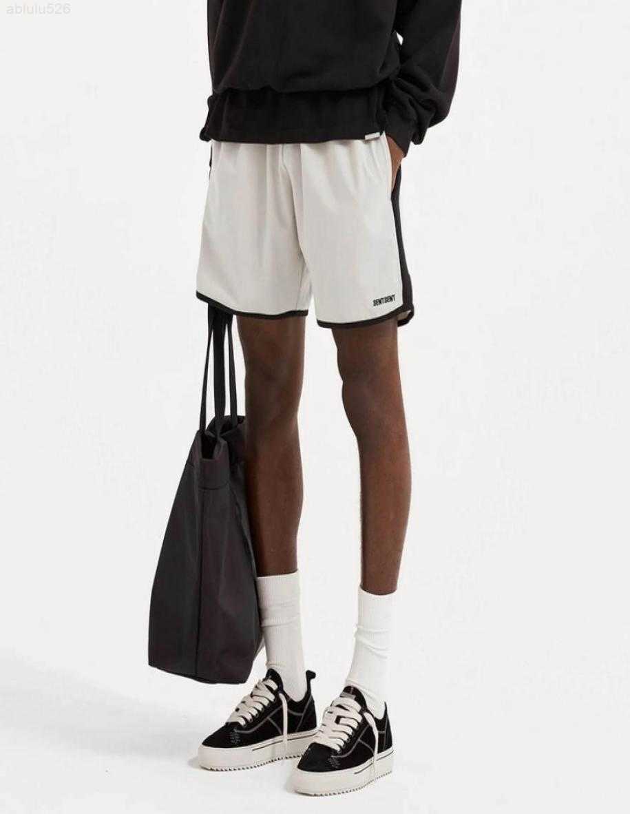 

SS22 REP Letter embroidery Shorts Women Men Drawstring Shorts Fashion loose highstreet Hip Hop summer beach holiday Americ1835118, Black