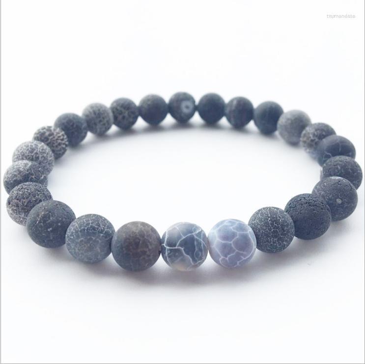 

Charm Bracelets Wholesale Colorful Weathering Agat Beads Natural Stone For Women Bangle Jewelry Stretch Energy Yoga Gift Raym22