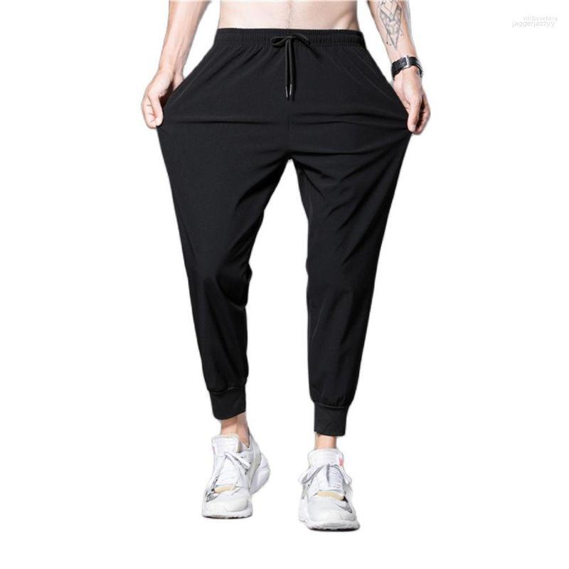 

Men's Pants Men's 2023 Summer Men's Fashion Thin Casual Leggings Loose Sport Crop Trend Straight Tube Quick Dry Ice Silk, 004
