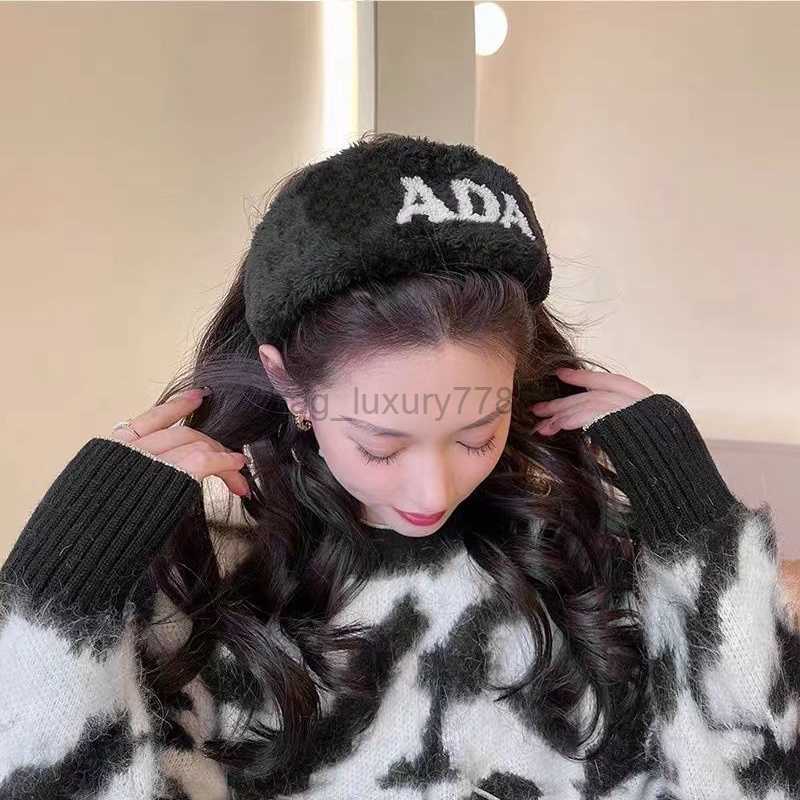 

Fluffy Headbands Women Designer Hair Band Triangle Hair Hoop Bandeau Girls Fashion Jewelry Hair Accessories Luxury Cerchietto Fuzzy Headband