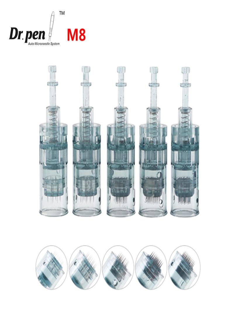 

25pcs Replacement Microneedle Cartridge Tips 1116243642nano Pin for Auto Electric DermaPen Dr Pen M8 MTS Skin Rejuvenation5513376