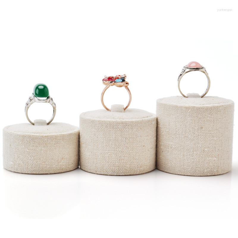 

Jewelry Pouches Lot Of 3 Linen Ring Display Holder Bangles Stand Rack