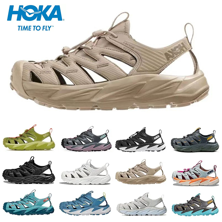 

HOKA HOPARA Sandals Men Women Hoka One One Shock Absorbing Walking Function Triple Black Sand Luxurys Designer Sports Sandals Beach shoes Young peoples slides, Color#1