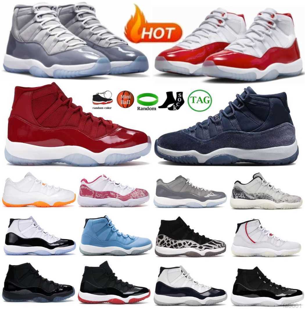 

with Box 11 Basketball Shoes Men Women 11s Cherry Cement Grey Bred Cool Grey 25th Anniversary Concord Dmp Cap and Gown Mens Trainers Sport Sneakers, #16