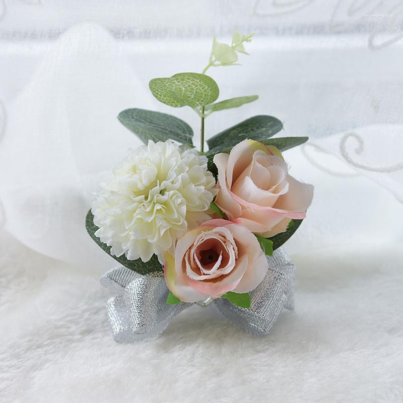 

Charm Bracelets Simulation Wrist Flowers Wedding Dancing Party Decor Bride Bridesmaid Hand Bridal Prom Accessories Raym22