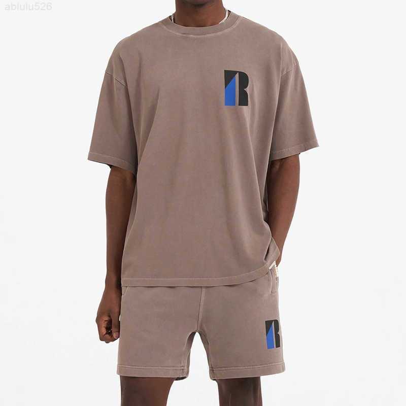 

2023 REP DECADE OF SPEED Letter Printed Tee Vintage Short-sleeved T-shirt Fashion Man Women T-shirt Oversized FZTX2255, Beige