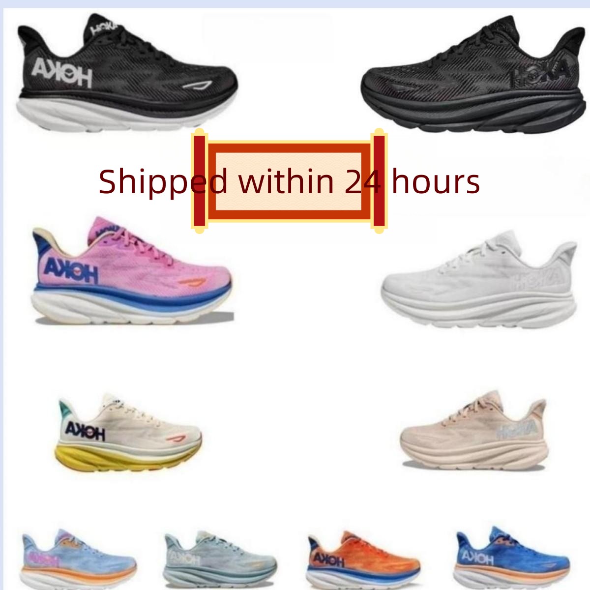 

HOKA One Bondi 8 Clifton 9 Sports Hokas Liberty Running Shoes Orange Sneakers