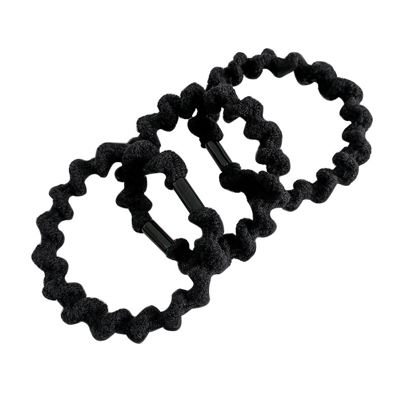 

Fashion blogger designer jewelr New Black leather band, female headband, hair rope, hair loop, high ponytail, Rubber band Scrunchies hair ties wholesale FS12, Mixed color