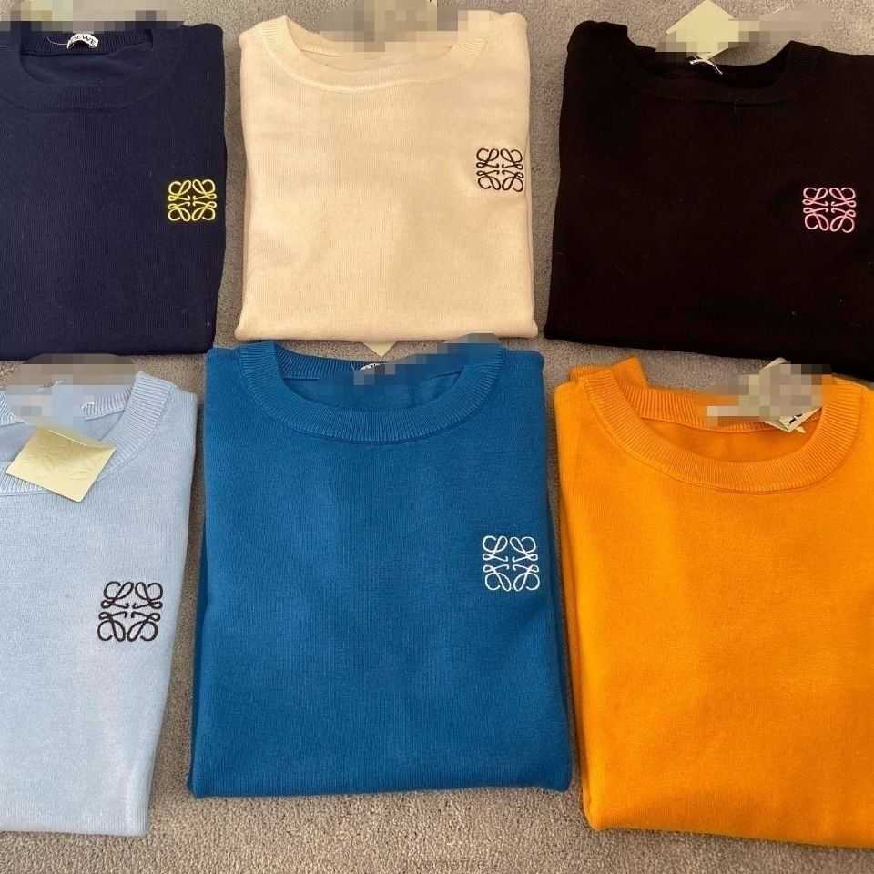 

Designer Fashion Clothing Mens Sweaters Autumn and Winter New Loewe Sweater Womens Crew Neck Embroidery Knitwear Mens Underlay Versatile Woolen Shirt Hoodies Stre, Shipping fee