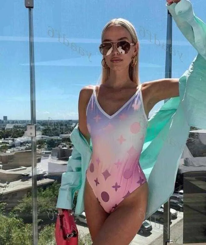

Designer bikini swimsuit 2022 Original brand design new womens swimsuit high quality fashion Europe and the United States hot print V sexy beach bikini design, 06