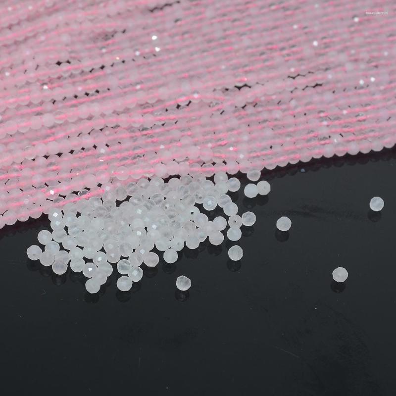

Loose Gemstones Natural Rose Quartz Faceted Round Beads 3mm Light Color