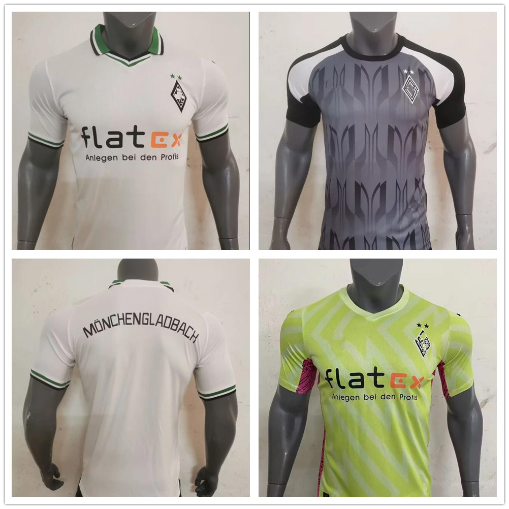 

2023 24 Monchengladbach Men' T-Shirts Thuram Alassani Puglia Custom Home Goalkeeper Training Shirts, White