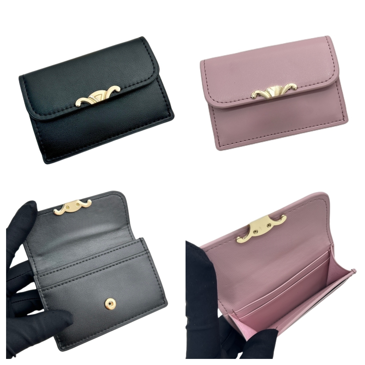 

Luxury Designer Coin Purse Mini Wallet Short Case Purse Womens Men Credit Card Holder Coin Clutch Canvas CE16334, Pink 16334