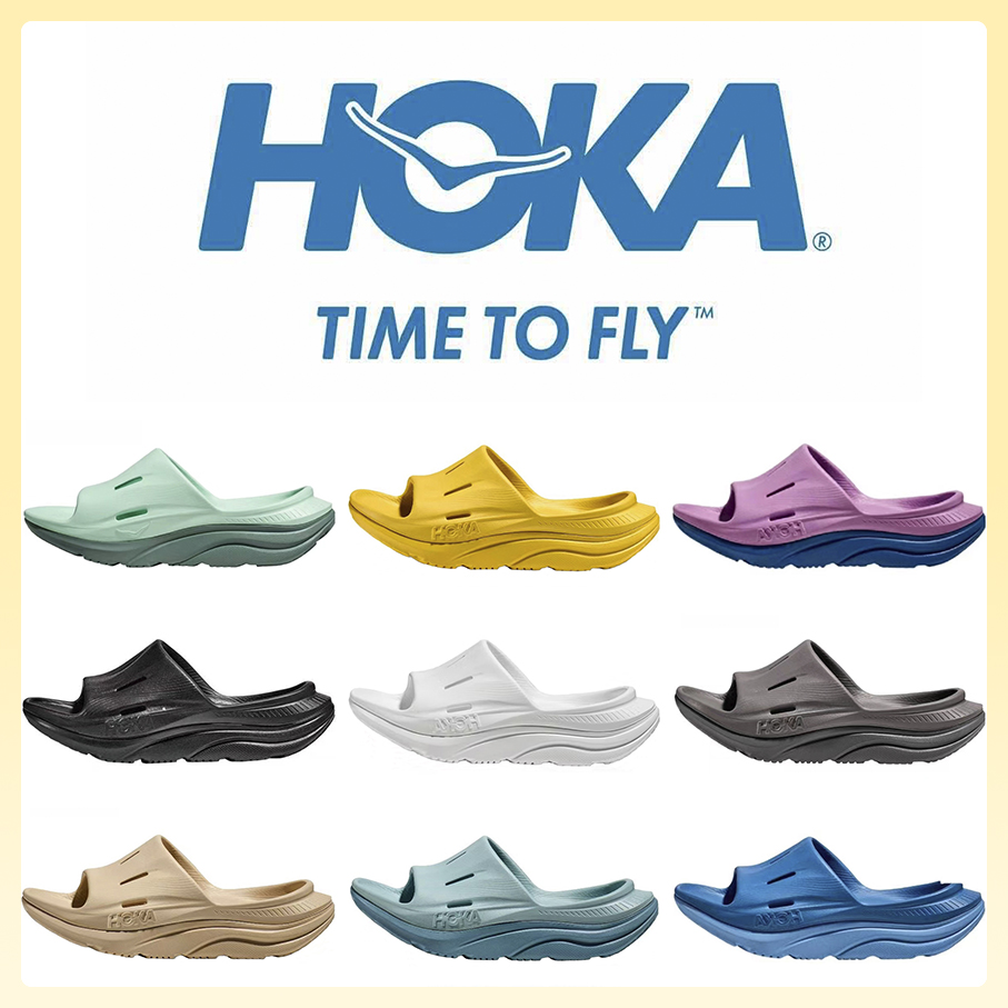 

Hoka One One Ora Recovery Slide 3 Hokas Slippers Designer Beach Sandal yellow Summer Slides for Men and Women, Item#5
