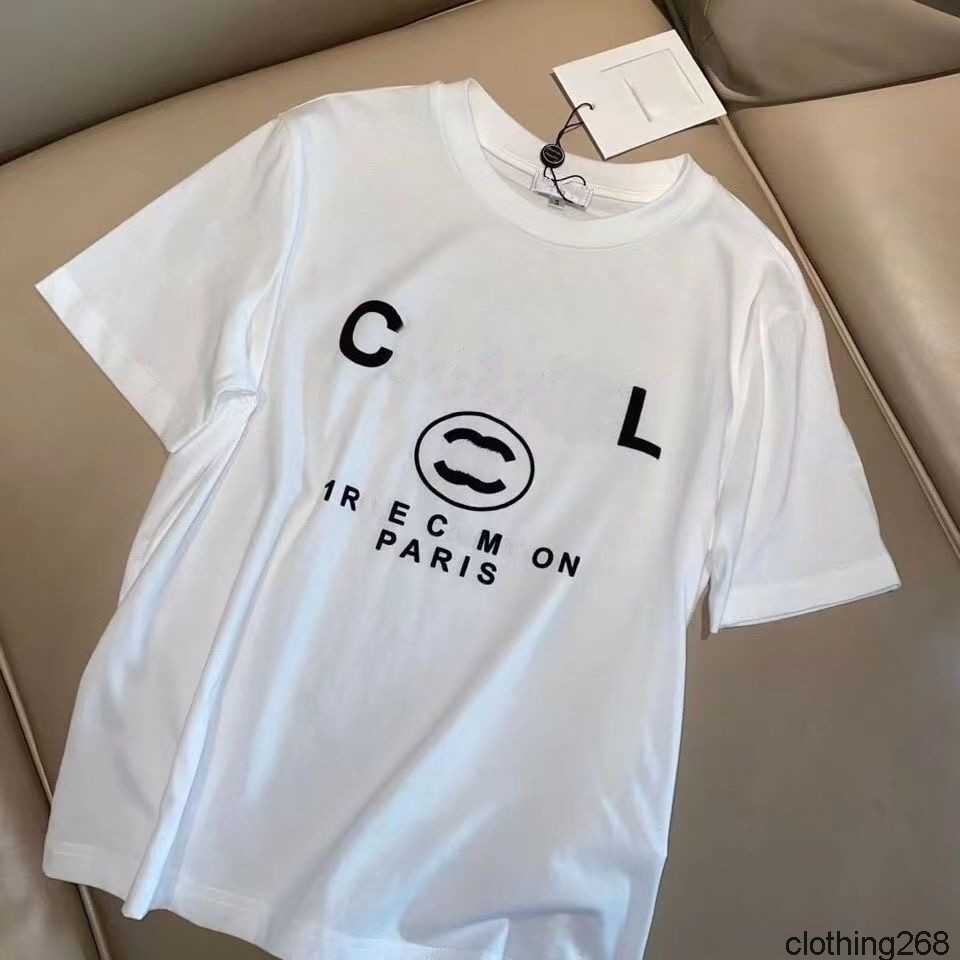 

2023 Advanced version Womens T-Shirt France milan trendy Clothing C letter Graphic Print couple Fashion cotton Round neck, N2