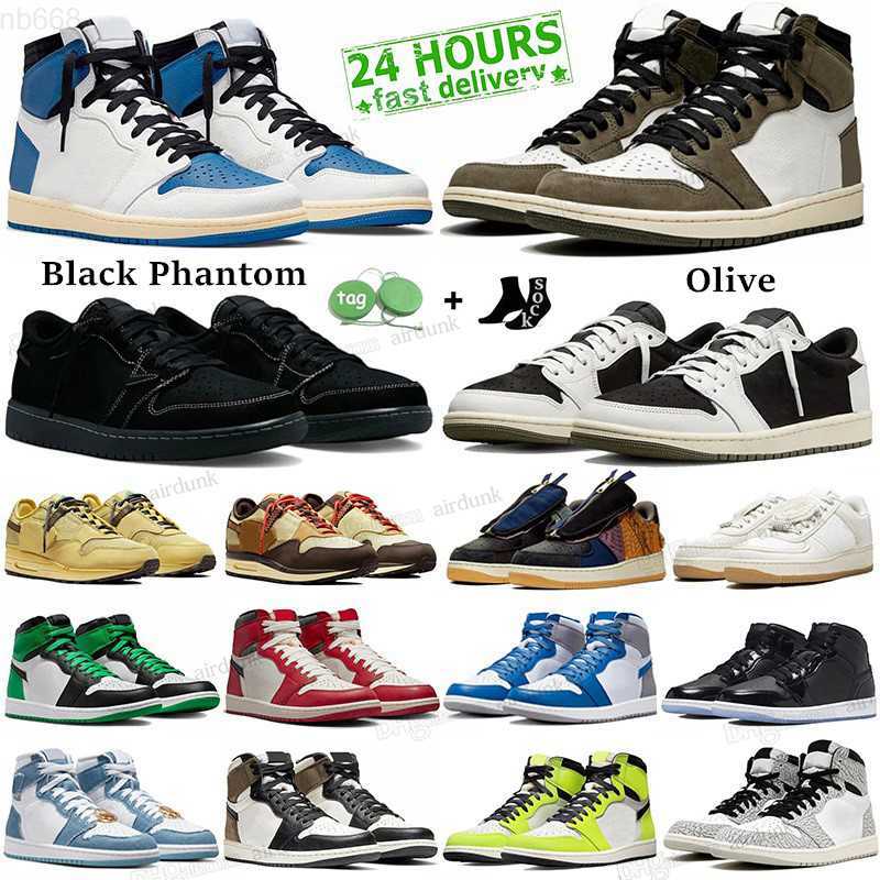 

Olive 1 Basketball Shoes for Mens Womens 1s Low High Travis Black Phantom Fragment Reverse Dark Mocha Jumpman Low White Cement Scoots Retro Airdunk Trainers Sneakers, 32