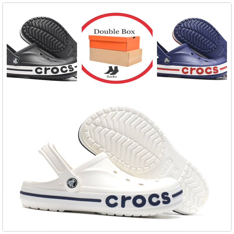 

Crocs Sandals men women slipper Mens Summer Designer Pollex Croc Clog Salehe Bembury Platform Slides Pantoufle Luxury Hiking Shoes Size 36-46, Black