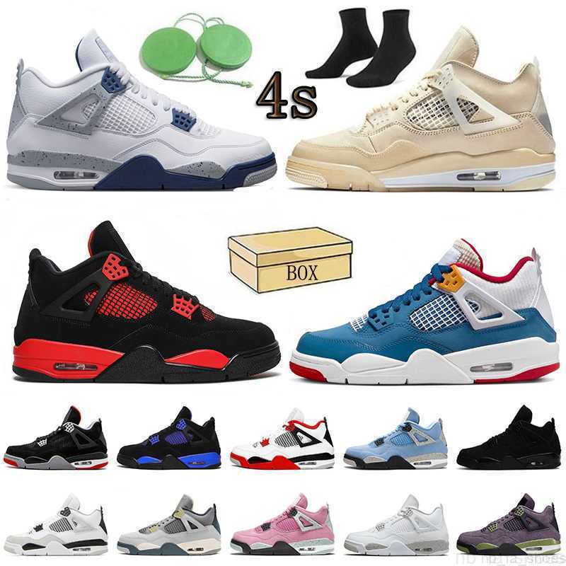 

4 basketball shoes Jumpmans Men Women Jumpman 4s Military Black Shimmer White Oreo University Blue Noir Canvas Cat Fire Red Thunder Taupe Haze IV Sports Sneakers, Sku 308497 100